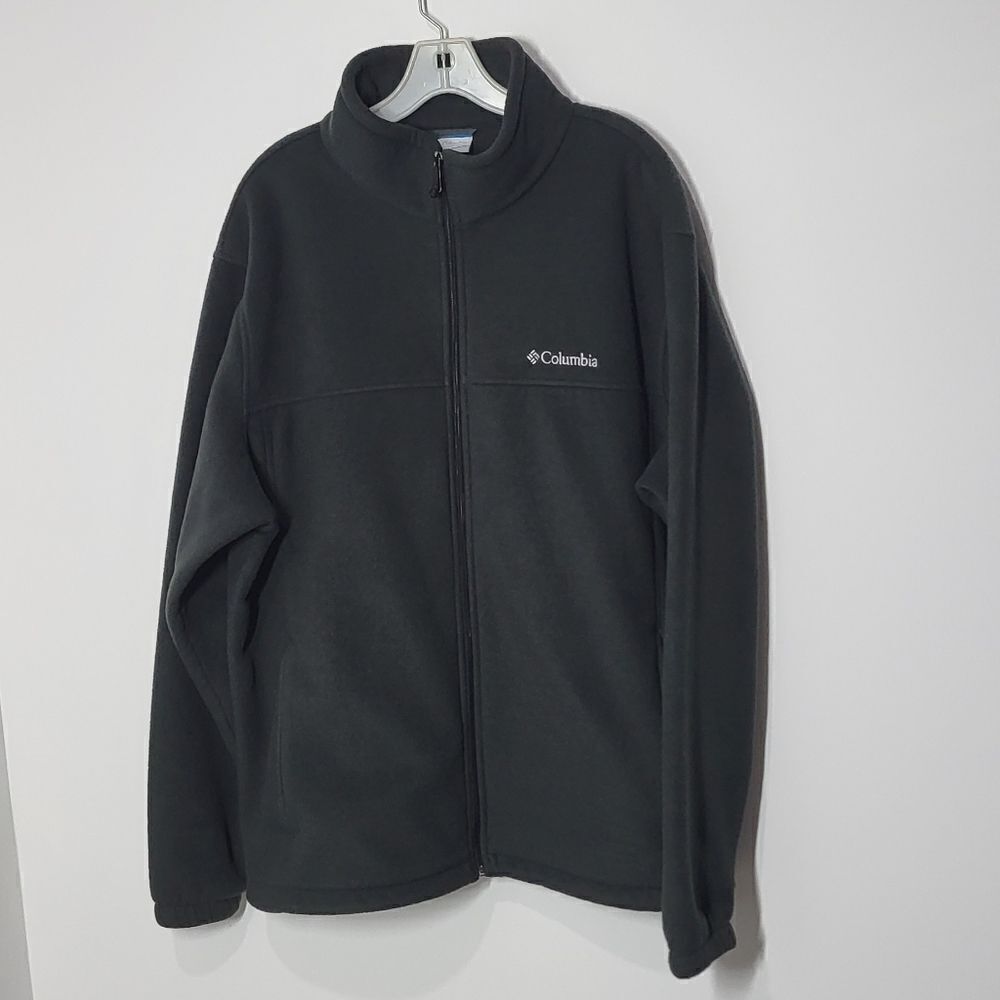 Columbia Men's Dark Green Fleece Zip Up Jacket